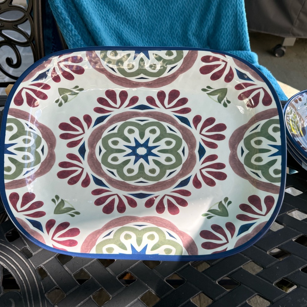 Colorful Patterned melamine dinner set